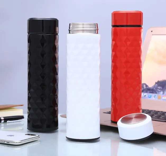 500ML Creative diamond patterned surface unisex car thermos flask