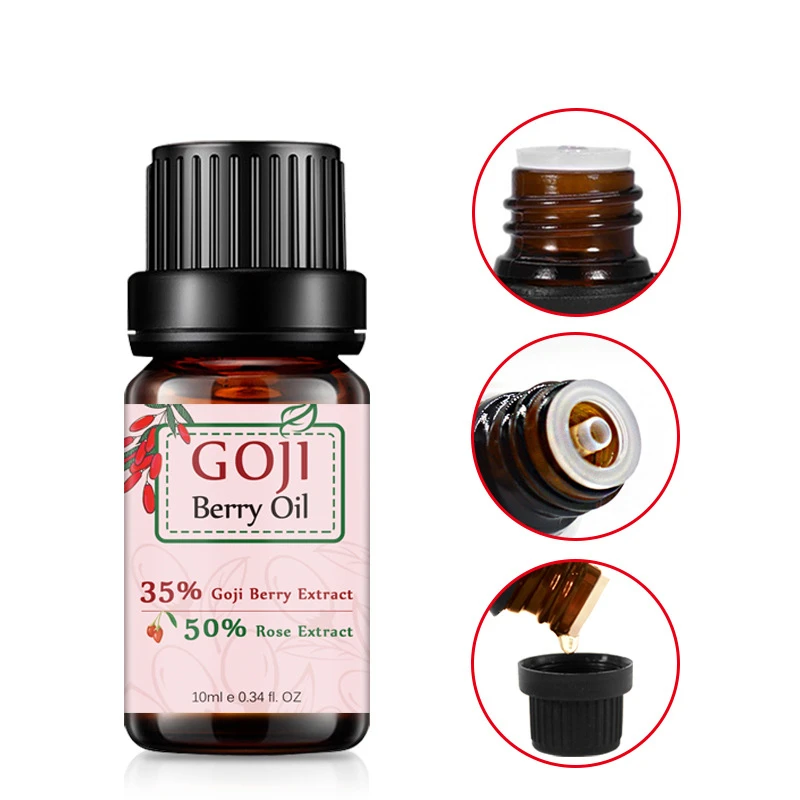 Private Label 100% Pure Natural Organic Anti Aging Rose Goji Berry Seed Massage Skin Care Essential Oil