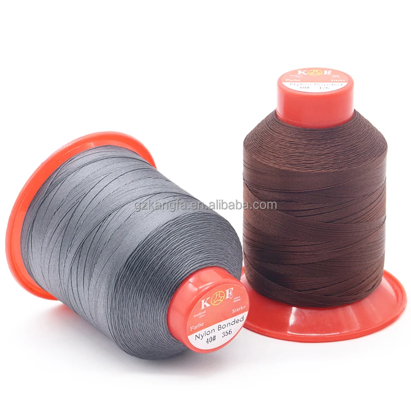 Airbags Sewing High Tenacity Lubricating 100% Polyester Bonded Sewing Thread For Leather Sewing Tex135 V138 600M/roll