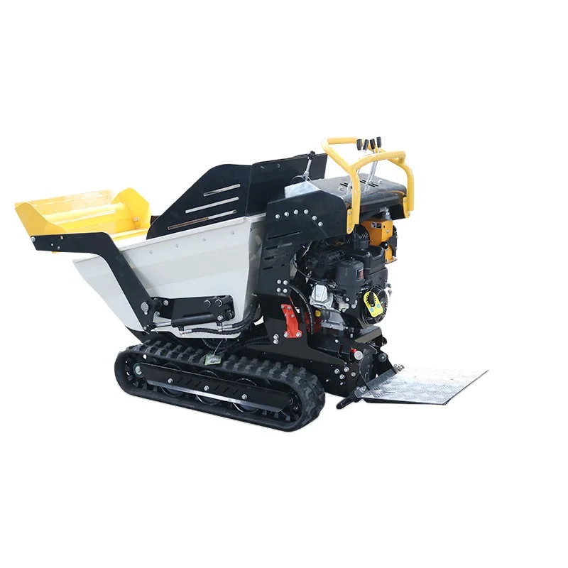 Small Garden Tools 500 kg mini dumper with self-loading bucket small crawler dump truck with EPA