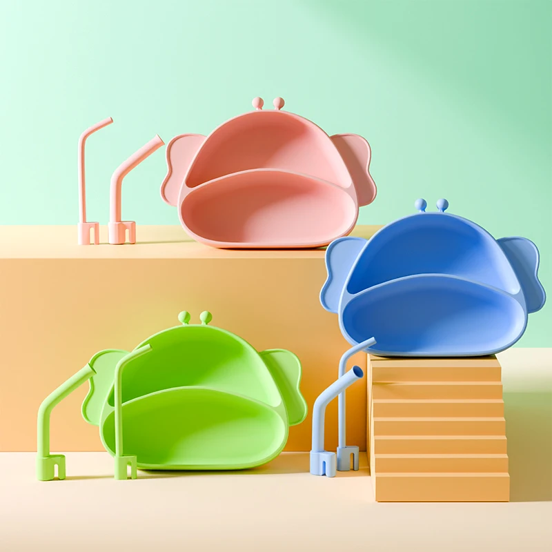 Wholesale OEM/ODM BPA Free Spill-Proof Feeding Divider Dishes Bowl Food Grade Silicone Baby Plate