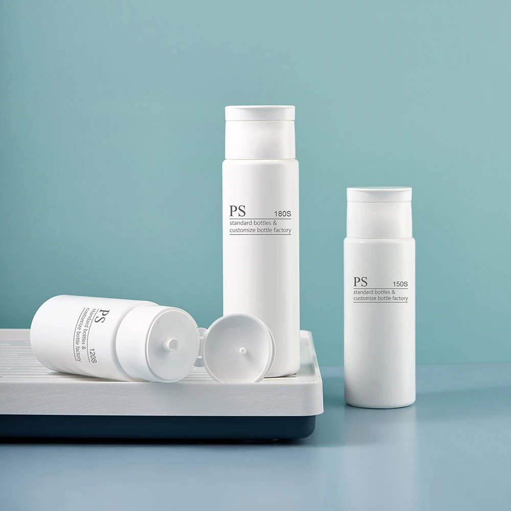 lotion bottle with fliptop cap 120ml 150ml 180ml cosmetic pe packaging plastic squeeze bottle shampoos bottle in stock