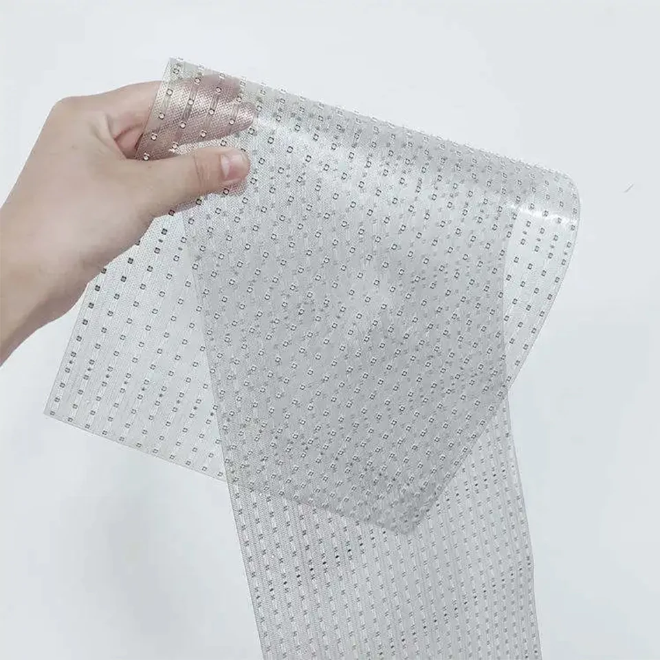 LED Transparent Film Display Screen Indoor RGB Crystal Film Screen Ultra-Thin Flexible Bending Matrix Panel Self-Adhesive