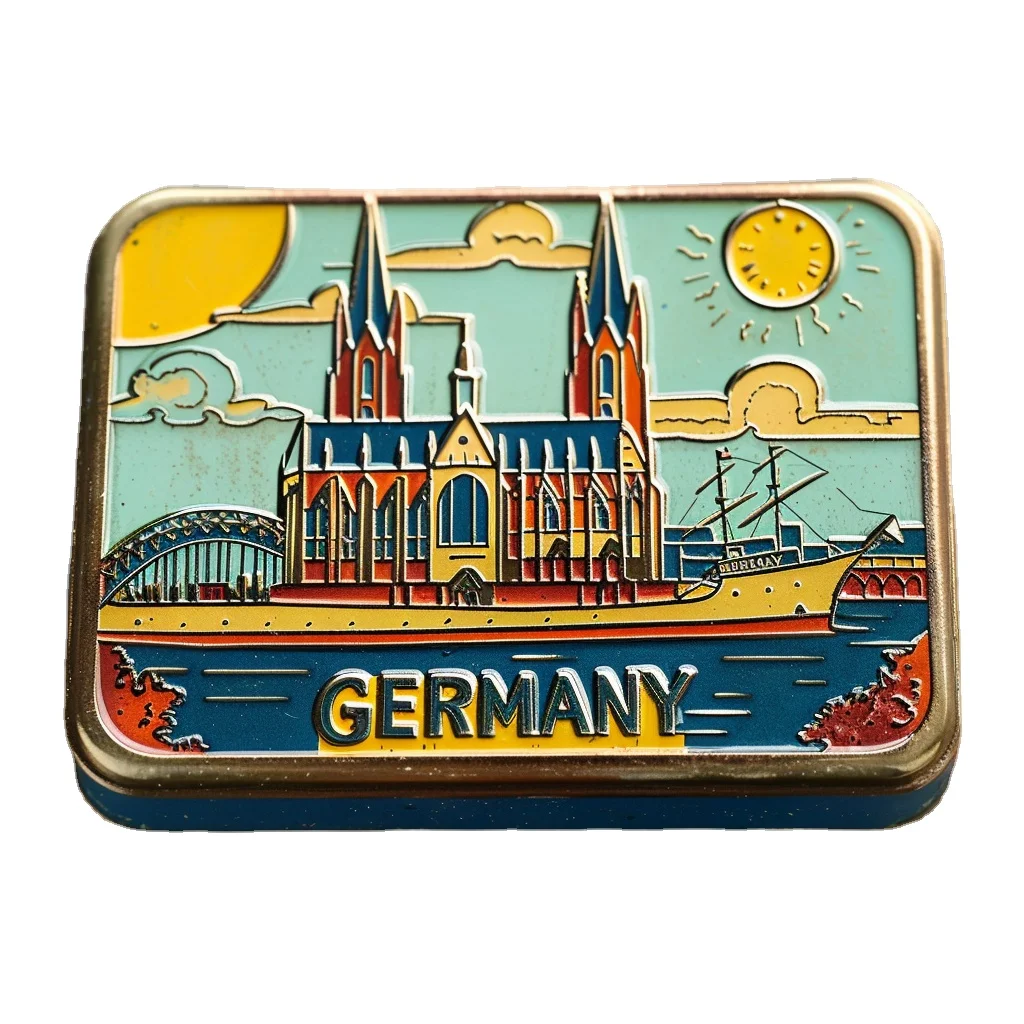 Latest design Customised  Popular 2d 3d Metal Germany Refrigerator Magnets Souvenir Gift Fridge Magnet