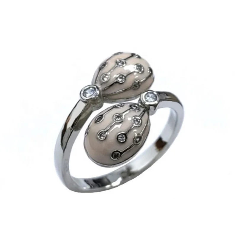 Hot sale  Enamel Faberge Egg Rings Fashion Jewelry  For  gift party