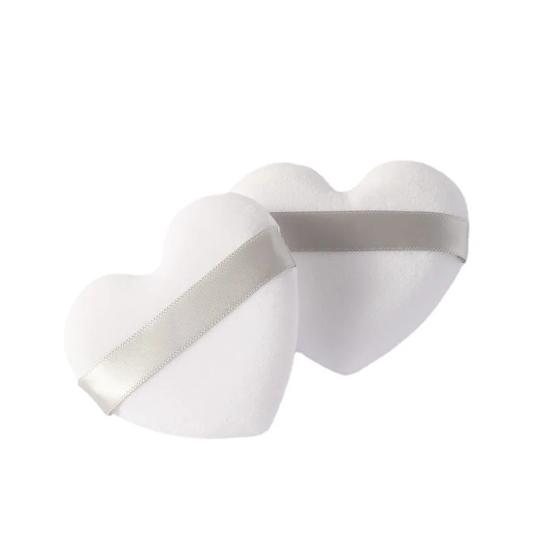 Heart Shape Puffs Cotton Powder Puff Makeup Tool Beauty Sponges Blender in Love Shape with Strap for Cosmetic