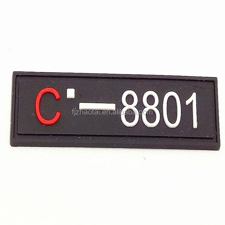 Custom Embossed 3D PVC Rubber Label Rubber Logo Patches Custom Clothing Labels