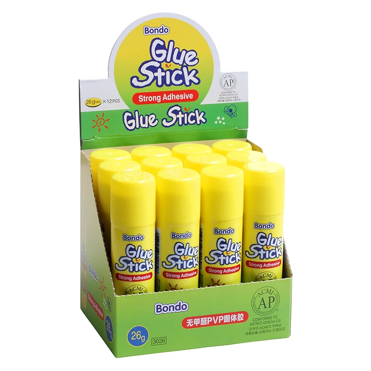 Factory sales customized logo print children paper glues stick 26g goma en barra pvp school Glue Stick PVP for kids students