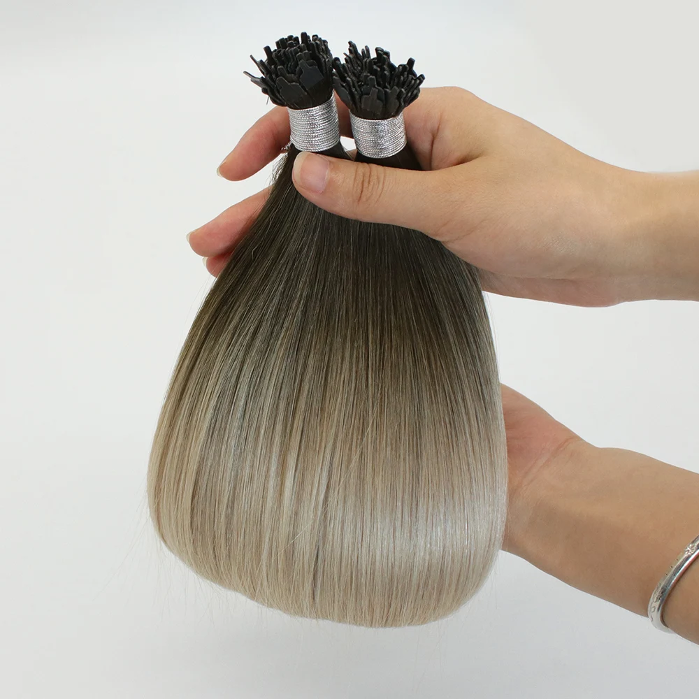 Fangcun New Arrival Remy Cuticle 100% Human Virgin Hair Pre Bonded Fan Y Tip Hair Extensions