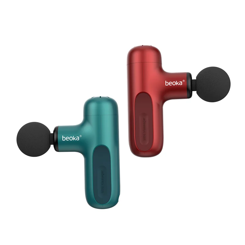 Beoka facial gun massager small portable pocket mini heated massage gun hot with case