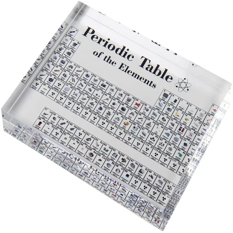 Acrylic Periodic Table Display Elements Student Teacher Gift Craft Decoration Acrylic Periodic Table for Lab Aids