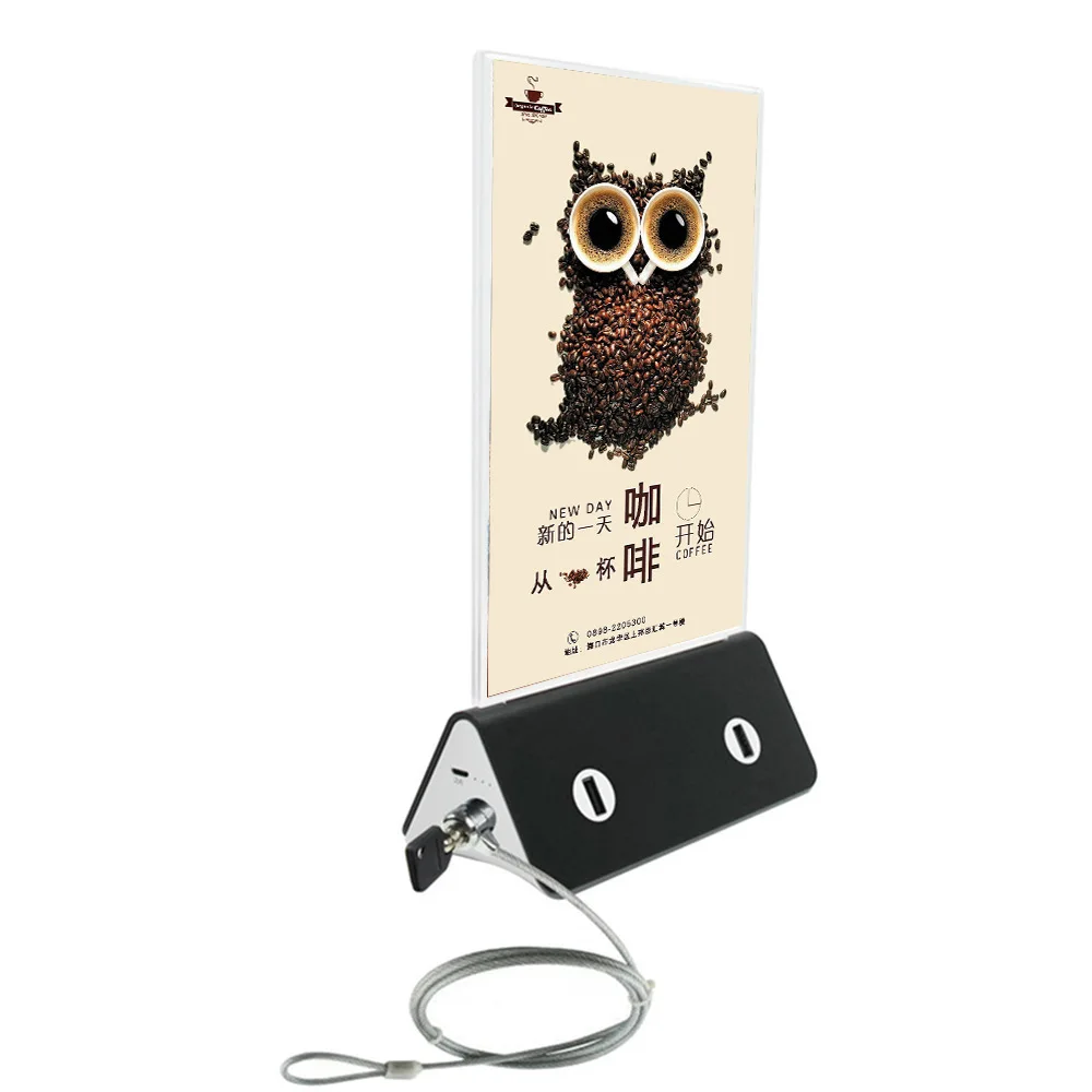 consumer electronics hot new products 2022 power bank for restaurant and cafe advertising stand table menu power charger battery