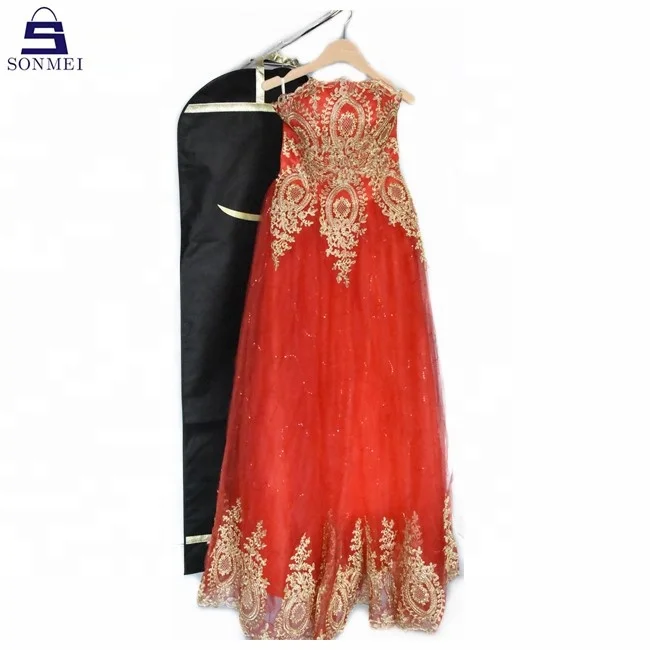 Black ziplock bag saree cover bags garment bags with zipper