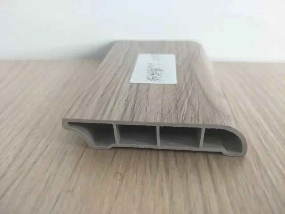Durable 8cm width fireproof spc skirting board for floor protection