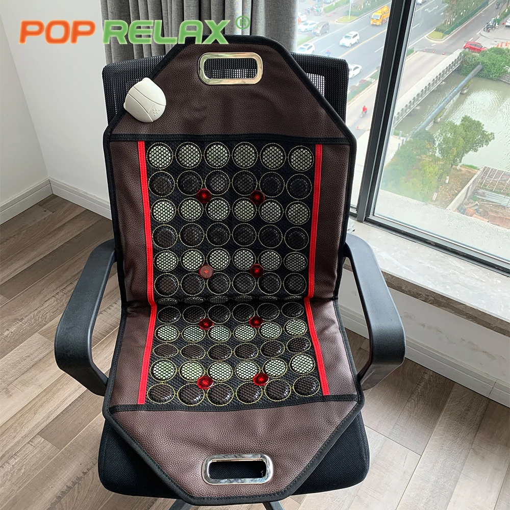 Folding Thermal Jade Massage Bed Mat Tourmaline Heating Mattress Infrared Heating Physical Therapy Warm Back Stress Relief Pad