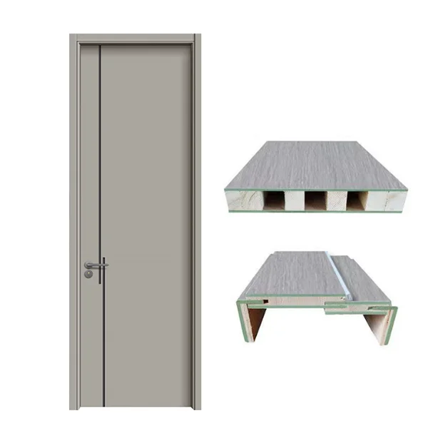 Tall Modern Design Melamine Interior Door and Fancy Wooden Double Entry Interior Door for Romania