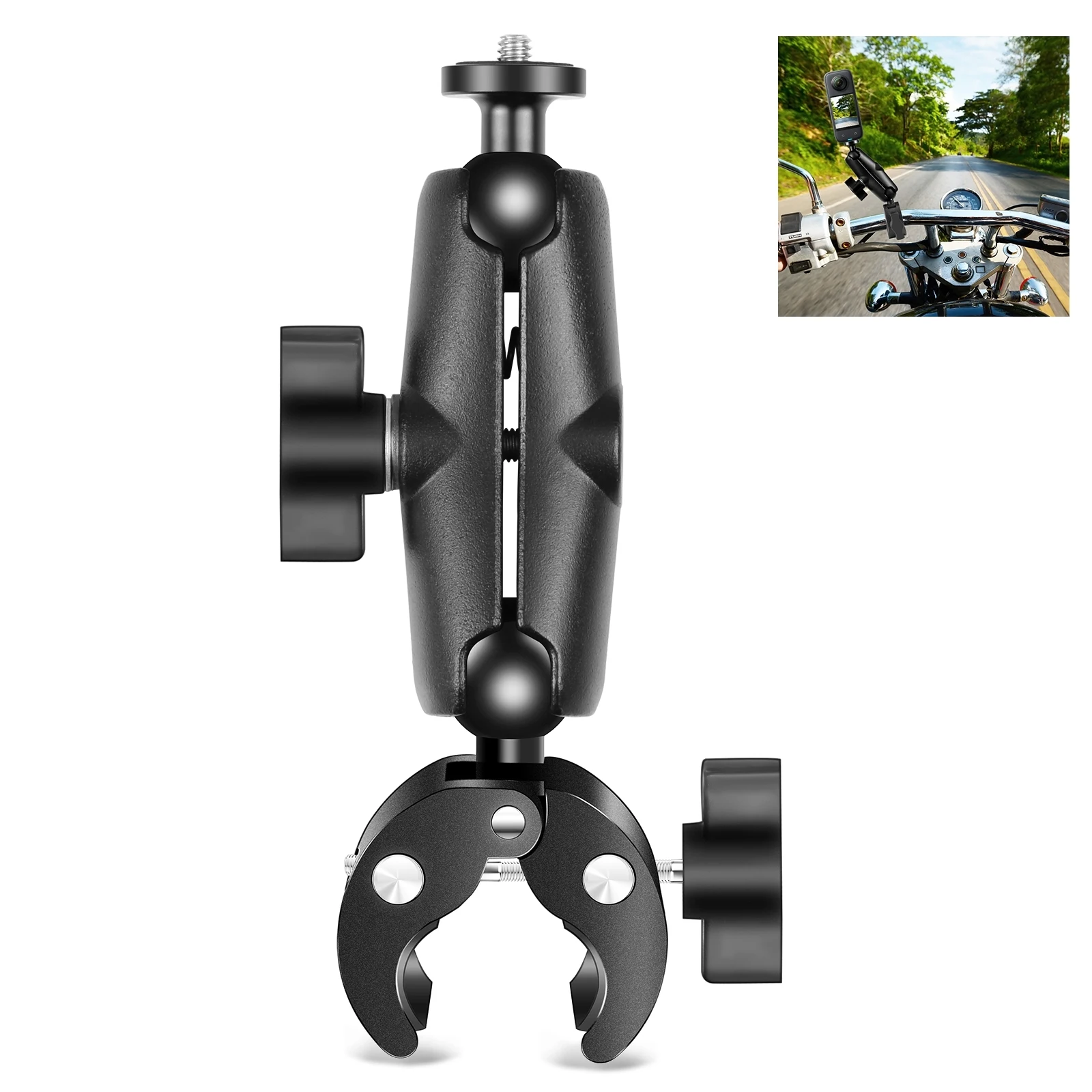Wholesale PULUZ Motorcycle Crab Clamp Handlebar Fixed Mount Holder for GoPro and Other Action Cameras Fixed Mount Holder