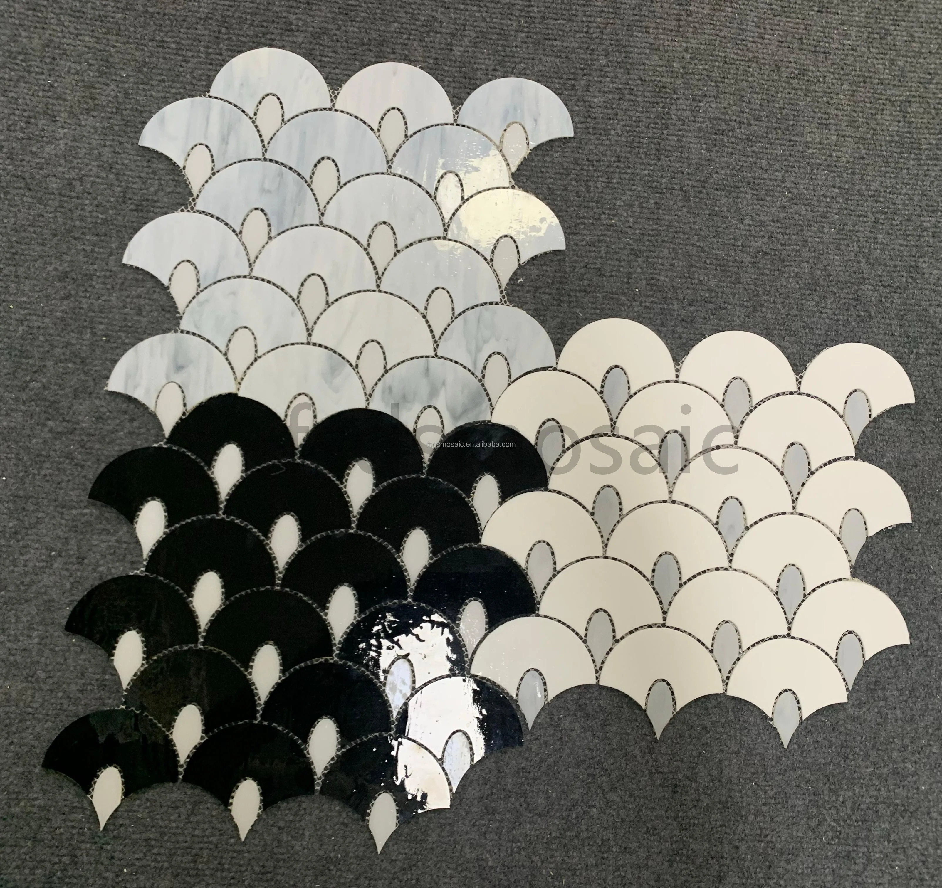 Gourd Shape Ceramic Glass Mosaic Wall Tile Backsplash Design Kitchen Bathroom Umbrella Leaf Shaper Stone Interior Decorations