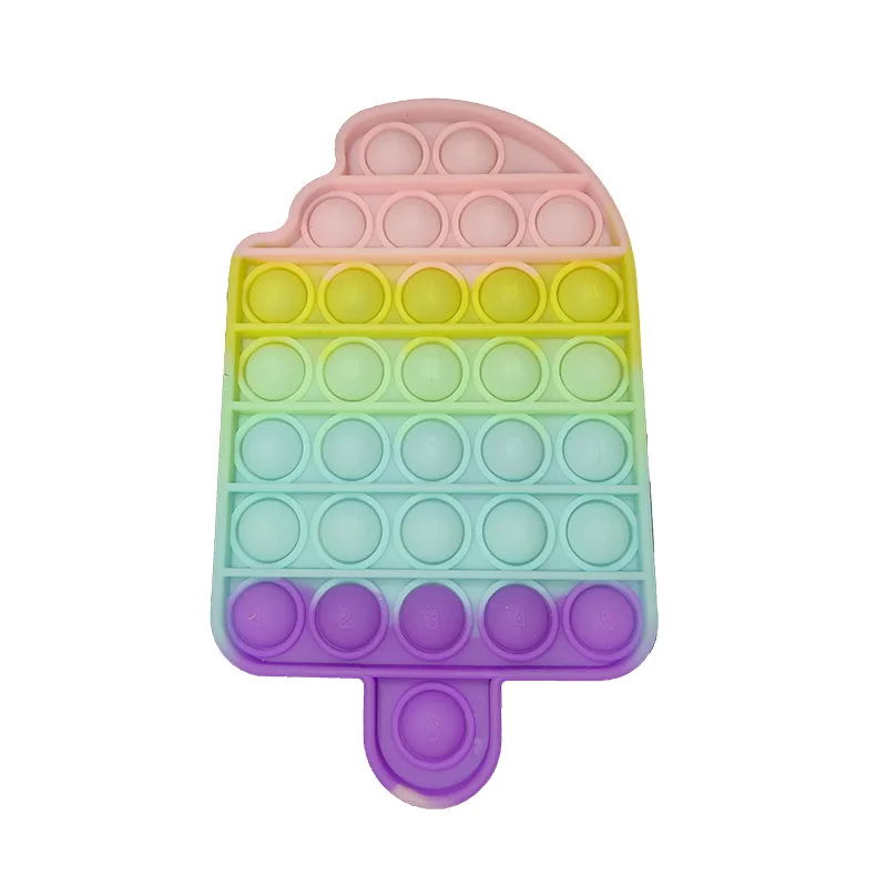 Rainbow Pop Push Bubble Fidget Toy Antistress Simple Dimple Anti Stress Toys Sensory Stress Relief Toys