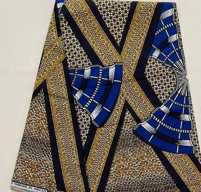 100% polyester custom African batik imitation wax printed cloth single side custom printing wax fabric