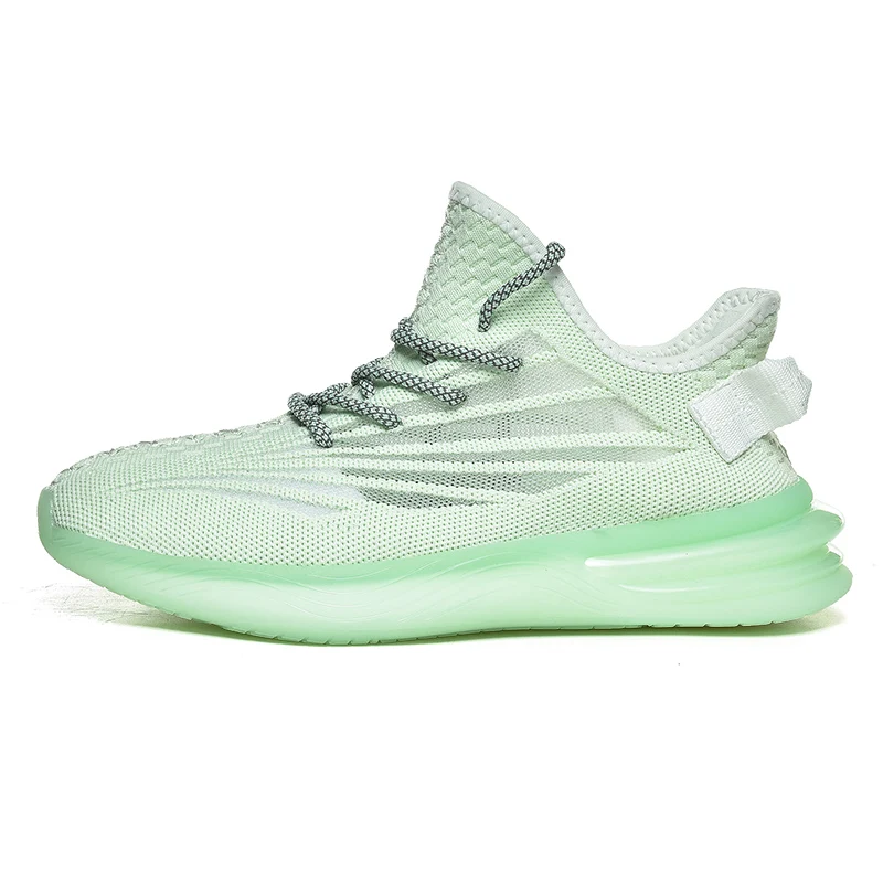 
Wholesale price reflective shoelaces knitted upper breathable sports shoes for men sneakers men tennis shoes men 