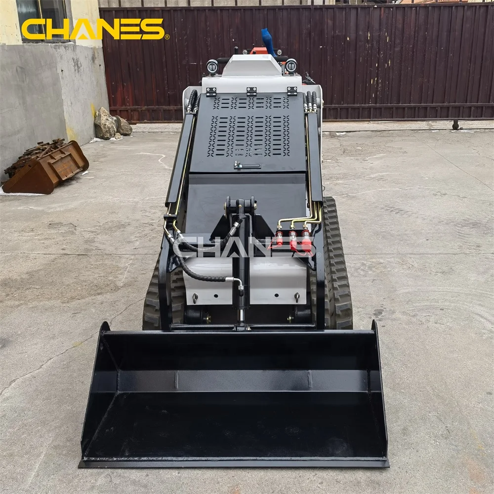 Diesel power mini skid steer track loader mini crawler 3-cylinder 25hp engine joysticks control white customized color promotion