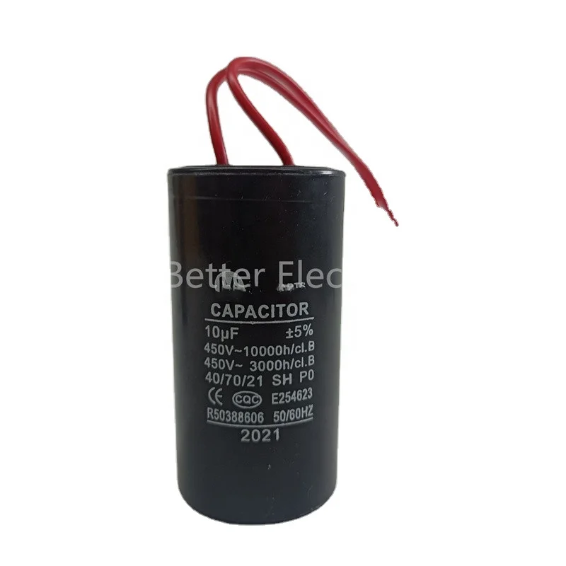 High Reliability Washing Machine Capacitor Motor run Capacitor 250V 370V 450V