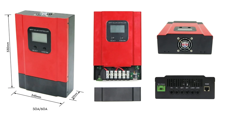  Esmart3 серии MPPT Контроллер заряда для фотоэлектрических систем 60A 12V 24V 48V Авто
