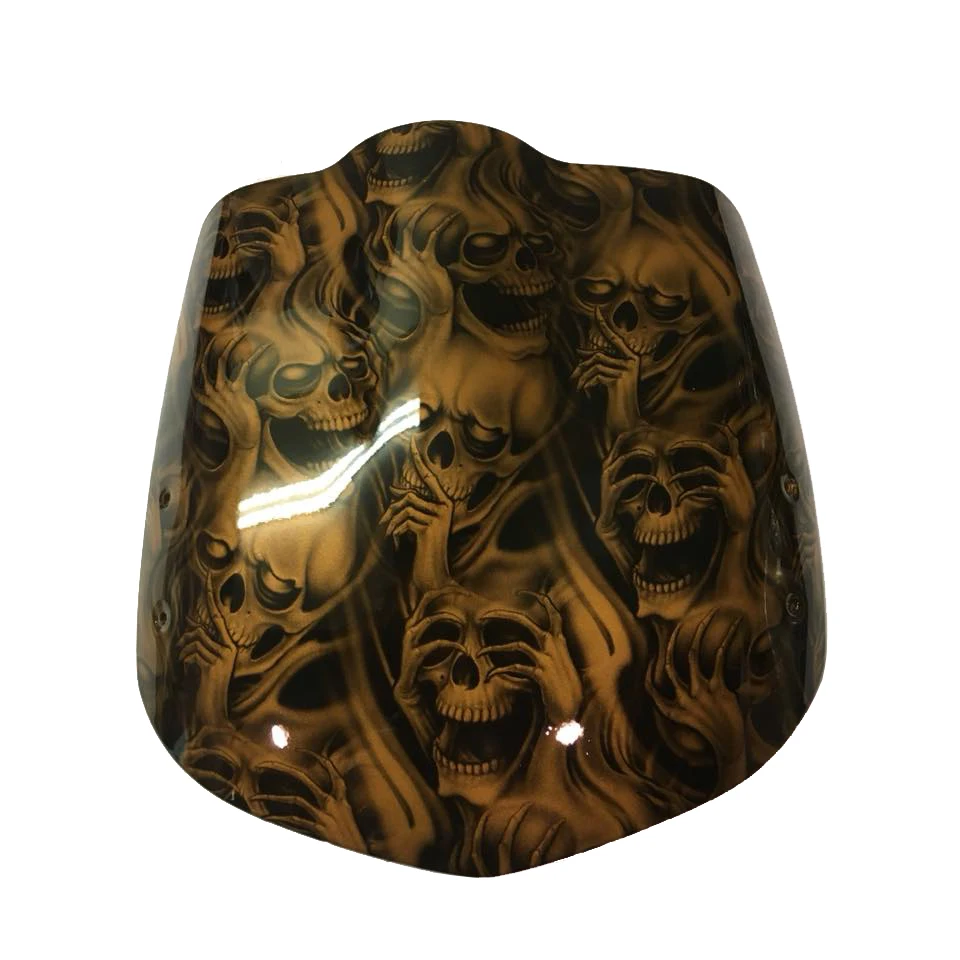 GookiiTech Factory Wholesale Skull Auto Parts Car Interiors Water Transfer Printing Foil Carbon Fiber Hydro Dipping Film