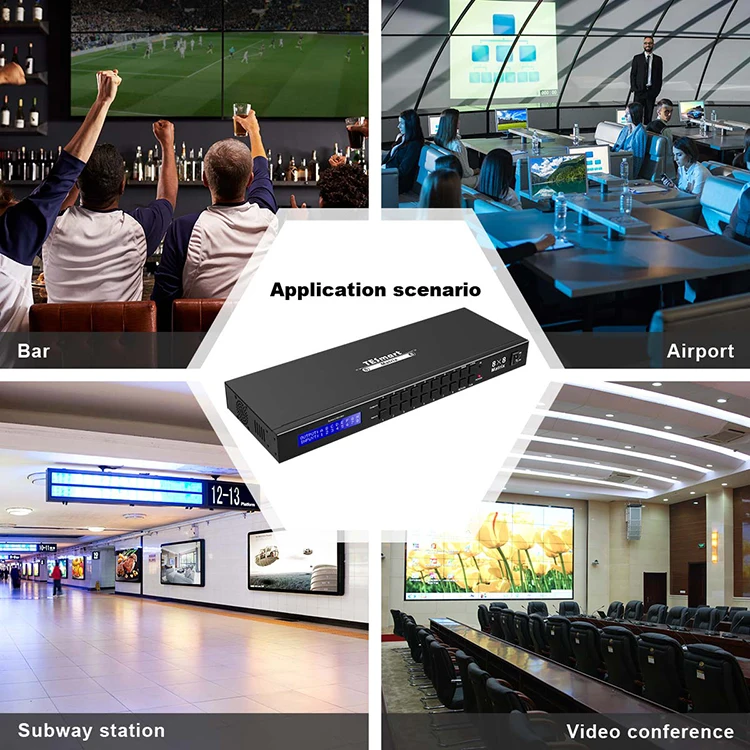 8x8 8:8 HDMI Matrix Switcher UHD 4K 2K 3D with RS232 IR EDID