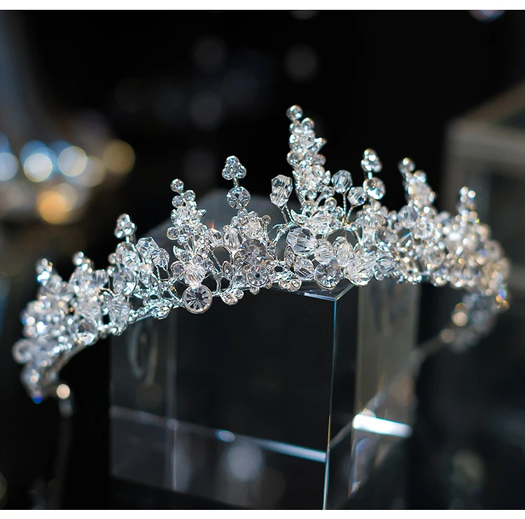 QUEENS GOWN  crystal hair accessories bridal crown wedding  head piece