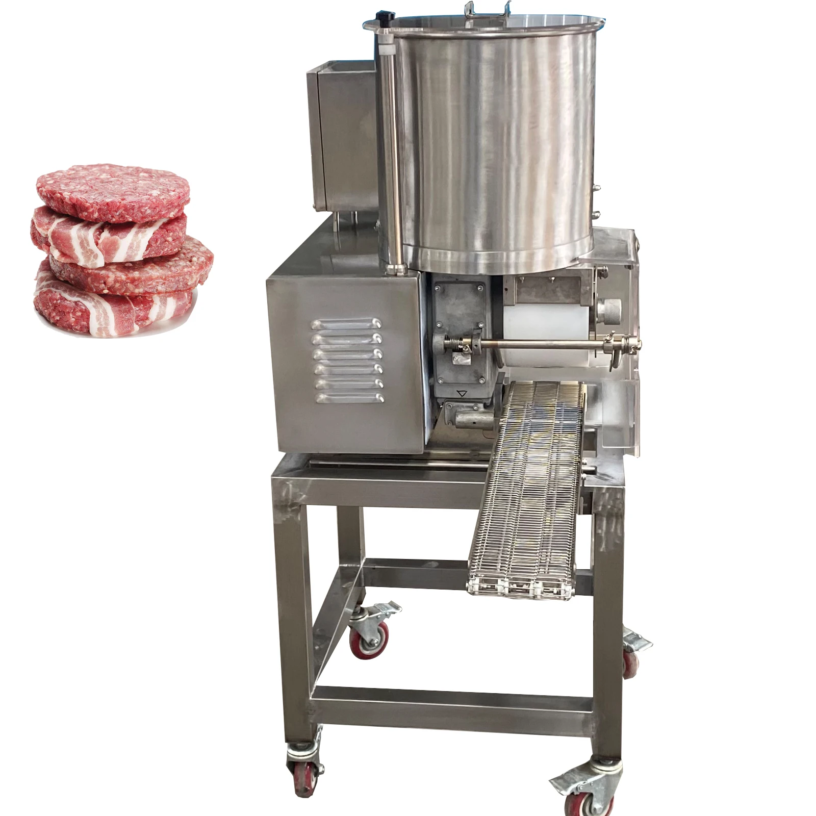 Automatic Commercial Burger Patty Making Machine / Forming / Hamburger Maker For Sale