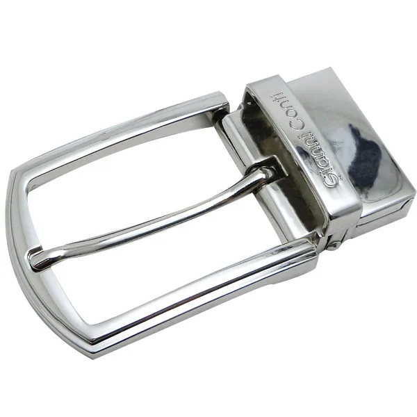 New 35mm Reversible Casual Belt Alloy Pin Buckles Perforated Design Belt Head Western Style Trouser Webbing Logo Made Zinc