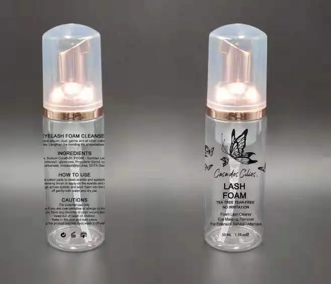 lashes shampoo blank bottle kit lash shampoo containers cleaner packaging custom private label empty lash shampoo bottle