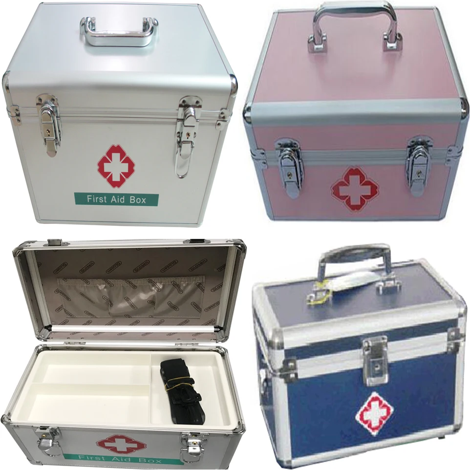 Factory Wholesale Home Office Hospital Car Medical Emergency Aluminum First Aid Kits With Supplies