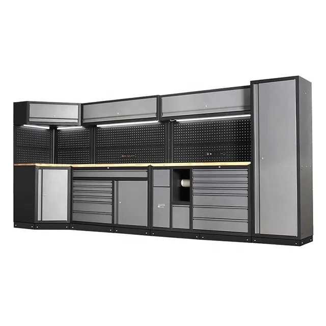 Professional garage workbench and combined tool cabinets