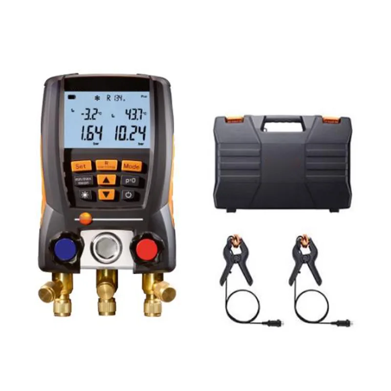 Wholesale Refrigeration Ac Digital Manifold Gauges Set With Release Valve Electronic Refrigerant Meter Temperature