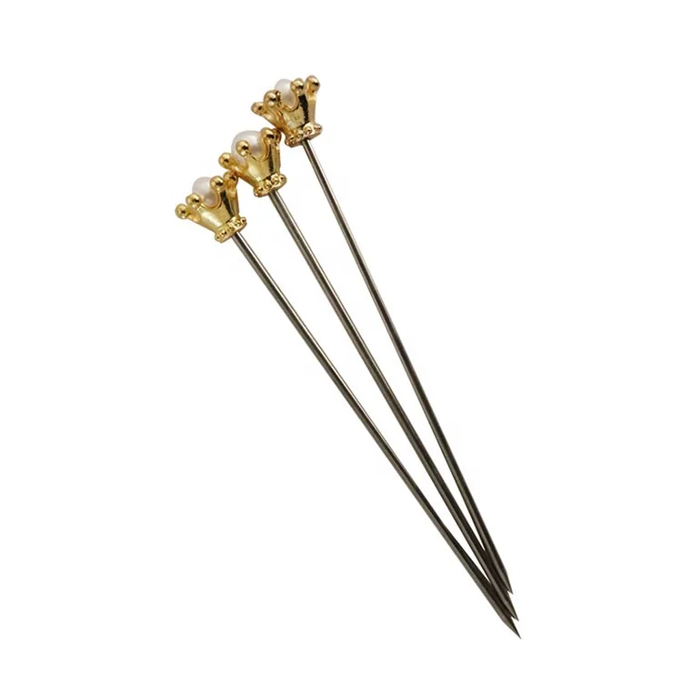 Bart tools Reusable 4 Colors Crown Stainless Steel 304 Metal Cocktail Picks