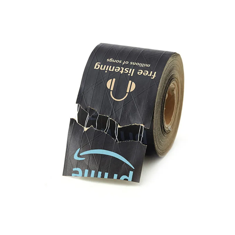 Wholesale 7.6cm 50M Prime Carton Sealed Package Reinforced Roll Gum Gummed  Water Activated Packing Kraft Paper Tape