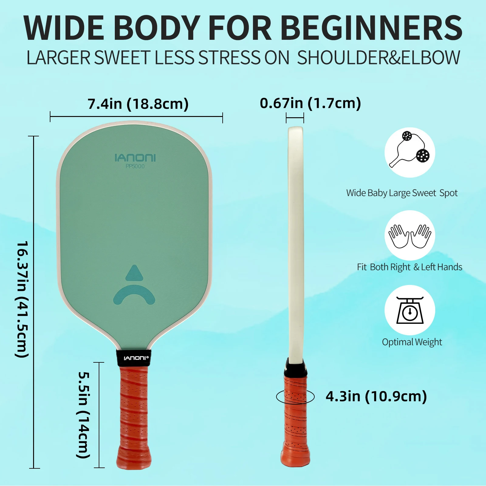 IANONI higher quality NEW Professional/training wholesale OEM/ODM pickleball paddle racket