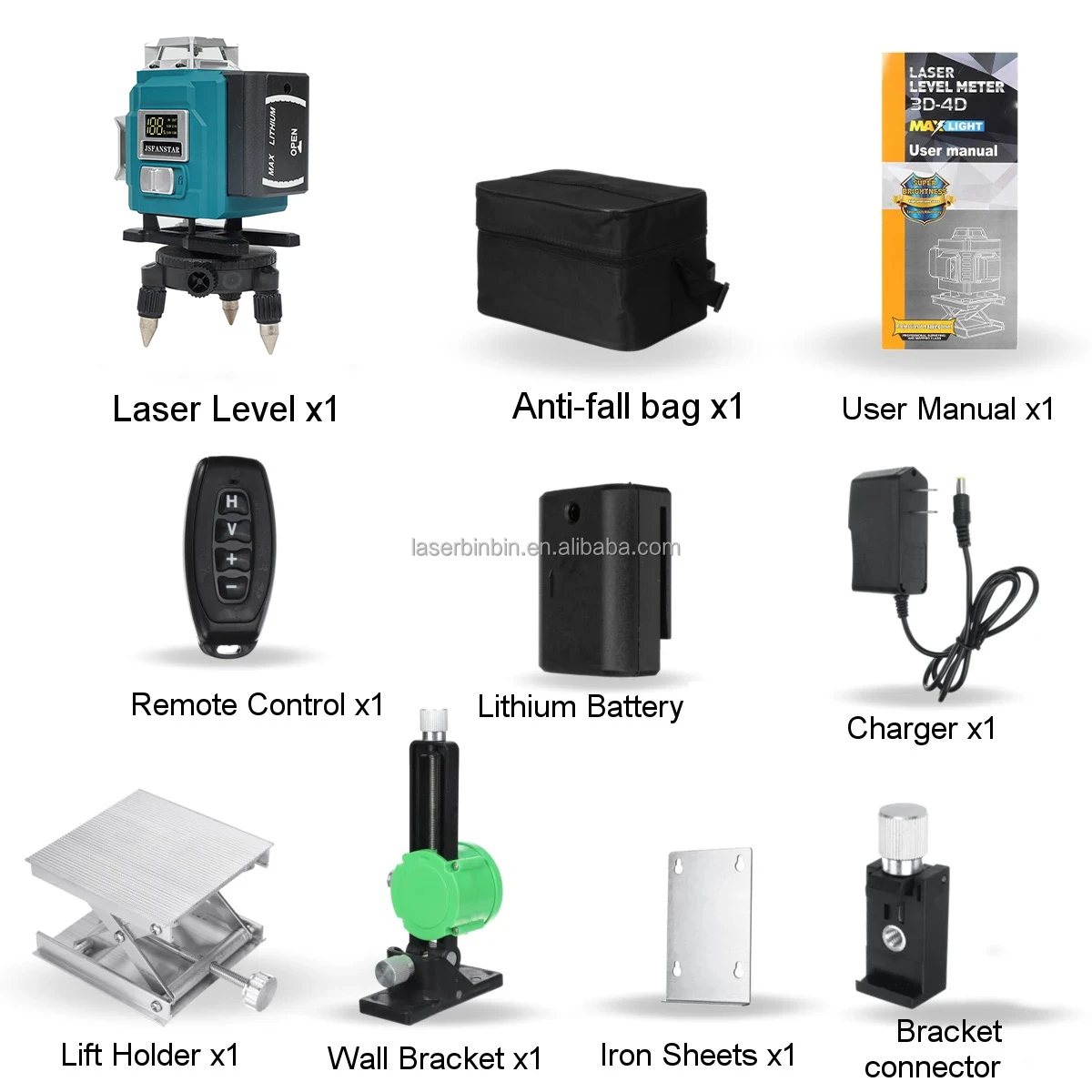 4d 16 cross line selfleveling laser level 360 rotate machine construction