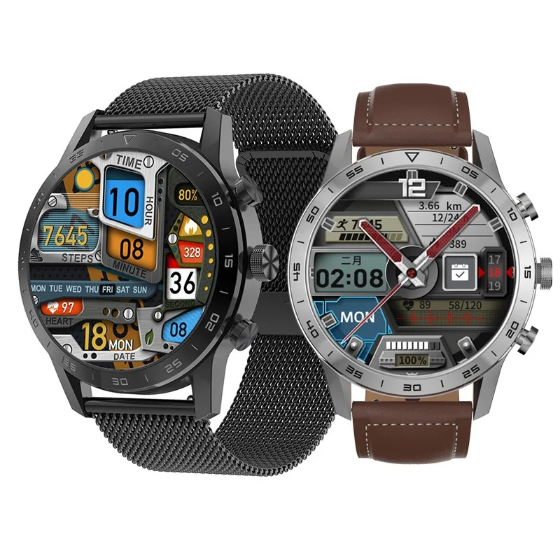YTGEE 2023 DT70 KK70 1.39 inch Waterproof BT Call  Wireless Charge Stainless Steel Smart Watches for Men Sport Fitness Tracker