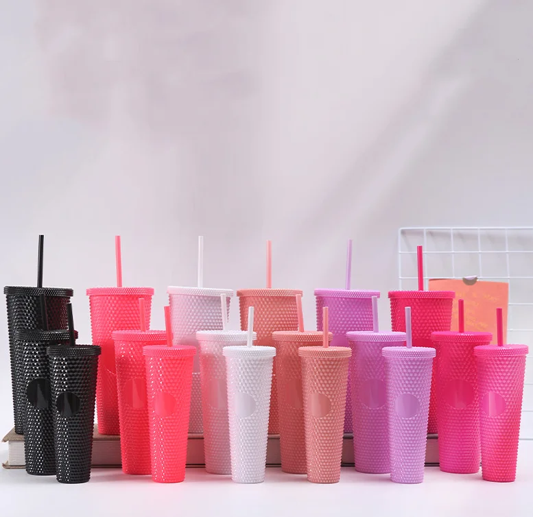 Baaarbieee Tumbler with Straw and Lid Bulk Water Bottle Iced Coffee Travel Mug Cup Reusable Plastic Cups for Parties Birthdays