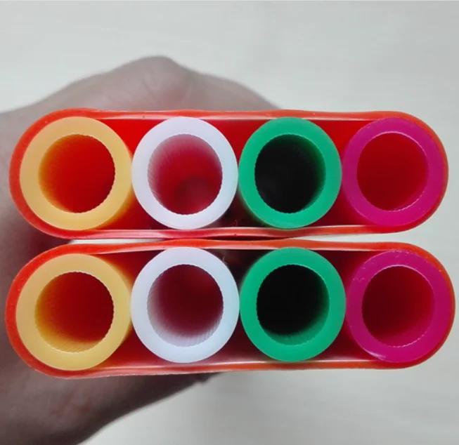 Free Sample, 2 ways 12/8mm Flat Type Direct Buried DB Tube Bundle For Air Blowing Fiber Optical Cable Install Underground Use