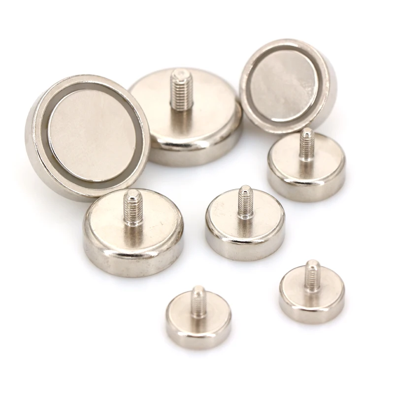 High Quality Durability Powerful Neodymium Strong NdFeB Pot Magnet with External Threaded Stem