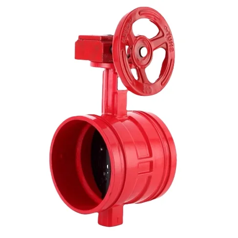 30years factory manufacture butterfly valve ductile iron soft seal worm gear fire signal butterfly valve