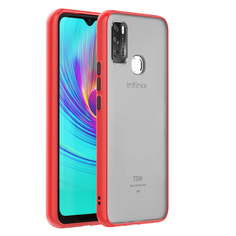Матовая кожа для INFINIX hot 9 play, отверстие для отпечатков пальцев, удобный чехол для телефона, Аксессуары для мобильных телефонов, задняя крышка из ТПУ и поликарбоната