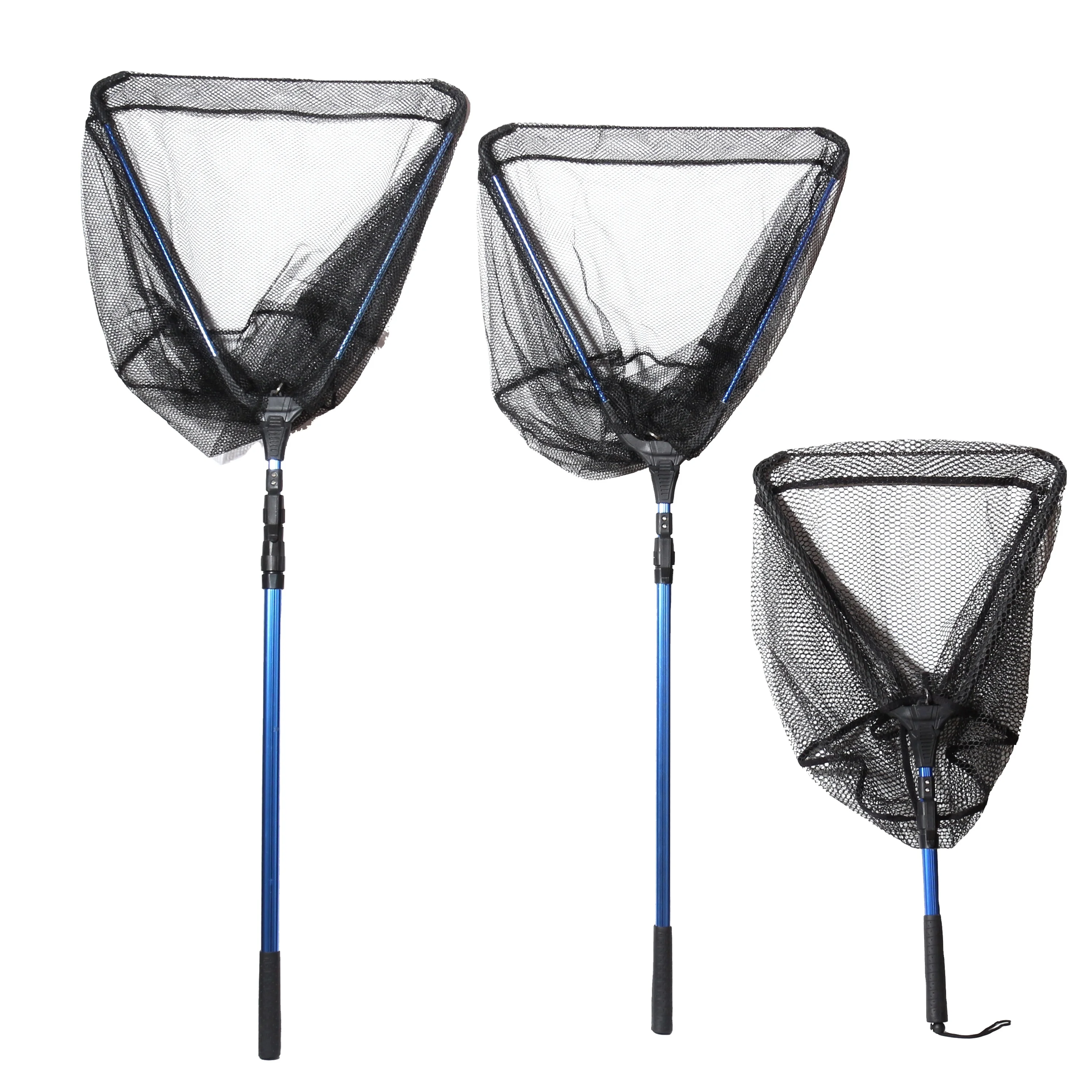 XN101 2023 Hot Sale Triangle Foldable 2 Sections Telescopic Carp Floating Fly Fishing Landing Net