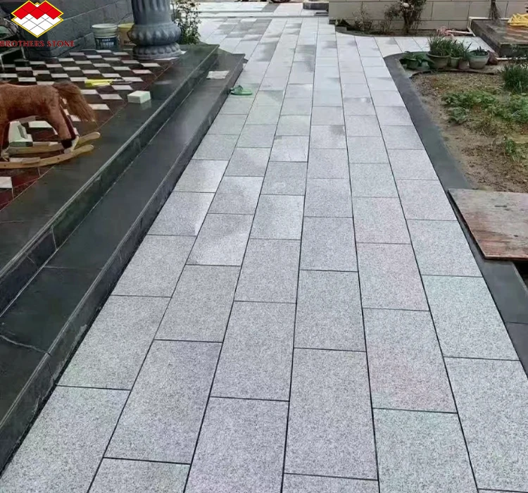 Brothers Stone Flamed Grey Granite Slab Paving Tiles Honed Natural Stone Driveway Pavers Sidewalk Granite Floor Tiles