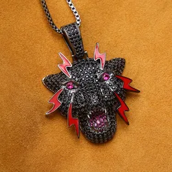 New Design HipHop Cartoon Black Panther Iced Out Pendant